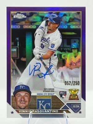 🔥 Vinnie Pasquantino Rookie Auto Purple Refractor # /250 2023 Topps Chrome RC