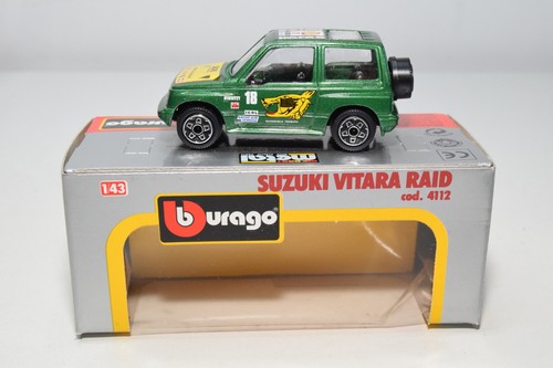 B73 1:43 BBURAGO BURAGO 4112 SUZUKI VITARA RAID #18 RALLY GREEN MIB - Picture 2 of 15