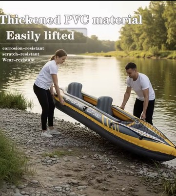 RAMYPOKET Double Inflatable Kayak Max 160kg with Oars and Pump/ Portable Kayak K