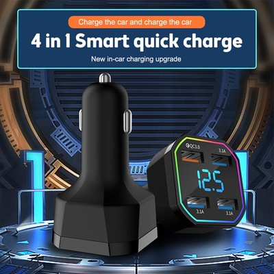Upgrade Your Car Charging with 4 Ports USB C PD Car Charger for Quick Charging