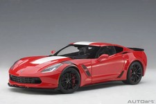 AUTOART 1/18 Chevrolet Corvette (C7) Grand Sport Red (White Stripes) *Black Hash