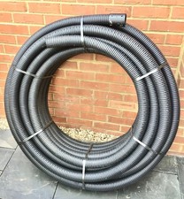 60mm x 10M Slotted Perforated Corrugated UK Water Land Drain Pipe 100% RECYCLED