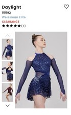Weissman  Daylight  Navy Lyrical Dance Costume Adult Medium