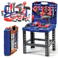 76 Piece Kids Tool Set with Electronic Play Toddler Tool Bench Workstation