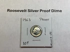 1963 Roosevelt Silver Proof Dime 90% Silver from Philadelphia Mint 091025 36a