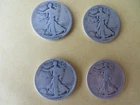 Lot of 4 -1918 S WALKING LIBERTY HALF DOLLAR COINS 90% SILVER  .50 FAMILY  OWNED