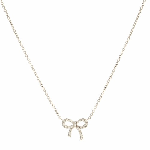 Tiffany \u0026 Co. Bow Pendant Necklace 18K 