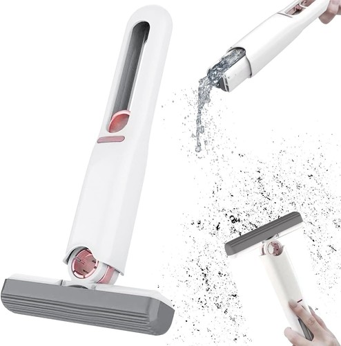 Portable Mini Mop for Small Spaces, Portable Mop Sponge, Wet and Dry Cleaning