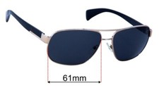 SFx Replacement Sunglass Lenses fits Prada PR52PS - 61mm Wide