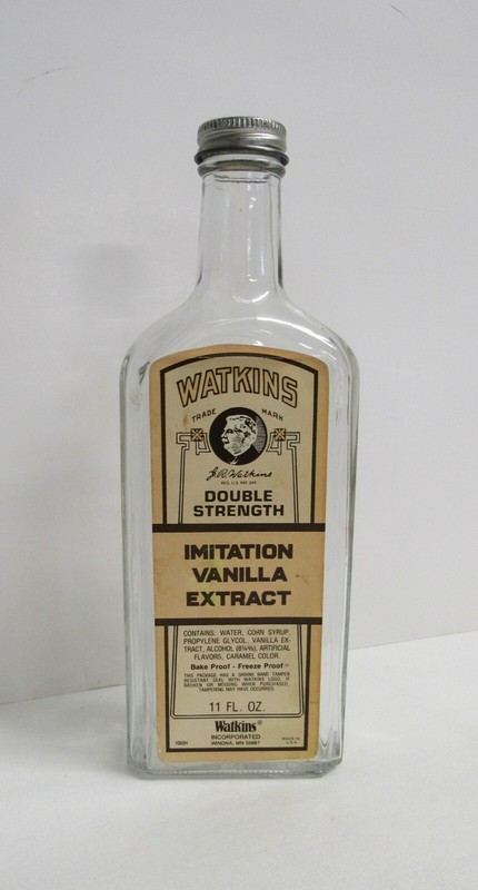 Vintage Watkins Imitation Vanilla Extract 11 oz Bottle - Winona, MN, USA - EUC