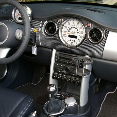 Panneau De Tableau De Bord Décoratif Pour Mini Cooper R50/R53 - Finition Argent Et Blanc