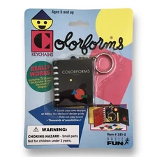 COLORFORMS KEYCHAIN 1997 Vintage Mini Magnetic Shapes Basic Fun