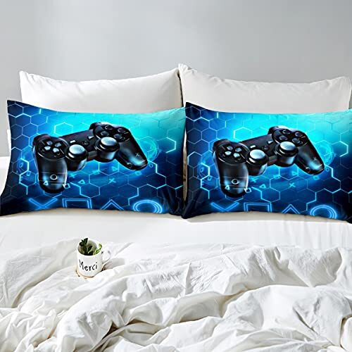 Gaming Türvorhang 86x203 Cm - Controller Design Raumteiler Für Gamer Zimmer