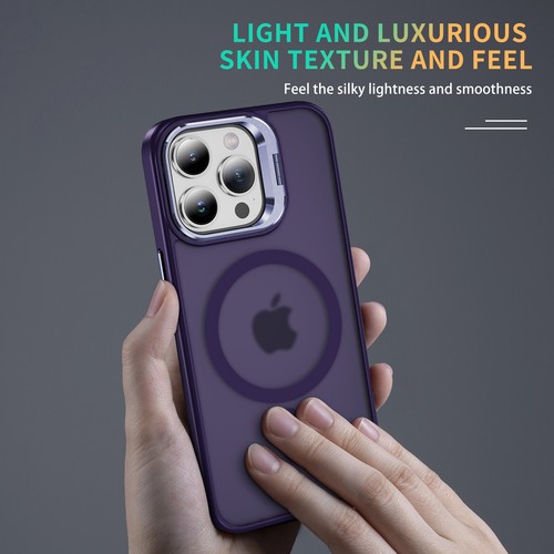 For iPhone 16 Pro Max 15 14 13 12 11 Magnetic Camera Stand Hybrid Silicone Case - 第 39/66 張圖片