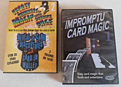 Set CARDs DVDs:  Secret Seminars of Magic Vol. 2 & IMPROMPTU CARD MAGIC Vol. 1