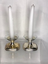 WMF antik Set Kerzenleuchter versilbert Jugendstil Strau&szlig;enmarke 1910-25 Germany