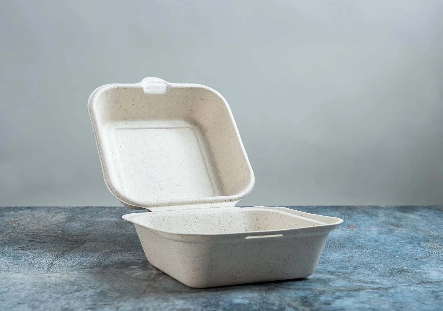 100 Count Green Wave 6"x6"x3" Clamshell Take Out Food Containers