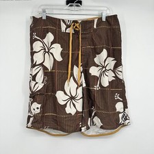 VTG Mens Billabong 36 Embroidered Board Shorts Swim Trunks Surf Floral Hawaiian