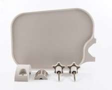 TPC US100 Post Mounted Utility White Tray. A 13" X 10" White Utility Tray Has