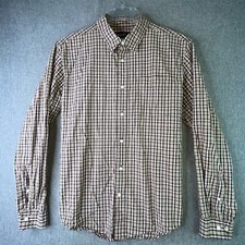 Eddie Bauer Mens Long Sleeve Button Down Shirt Plaid 100 Cotton Size XL MS4