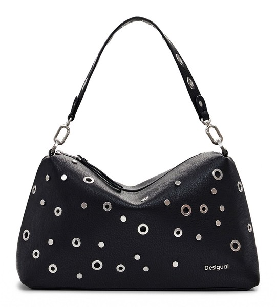 Desigual Rebel Bergamo Shoulder Bag Schultertasche Tasche Black Schwarz Neu-image