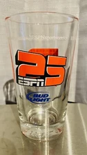 ESPN 25th Anniversary BUD LIGHT PINT DRINKING GLASS
