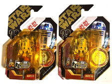 TWO Star Wars 2007 McQuarrie Signature R2-D2 w/ Collectors GOLD Coin, CHASE!