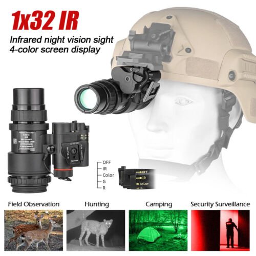 PVS18 Night Vision Sight NVG 1X32 Infrared Digital Scope Night Vision Monocular - Picture 2 of 14