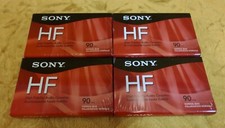 Sony HF High Fidelity Blank Cassette Tapes 90 Min SEALED x 4 Normal Bias