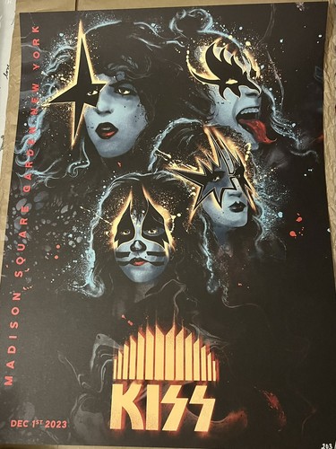 KISS POSTER MSG NYC 12/1/2023 END OF THE ROAD FINAL SHOWS PRINT #203/1000 - Picture 6 of 7