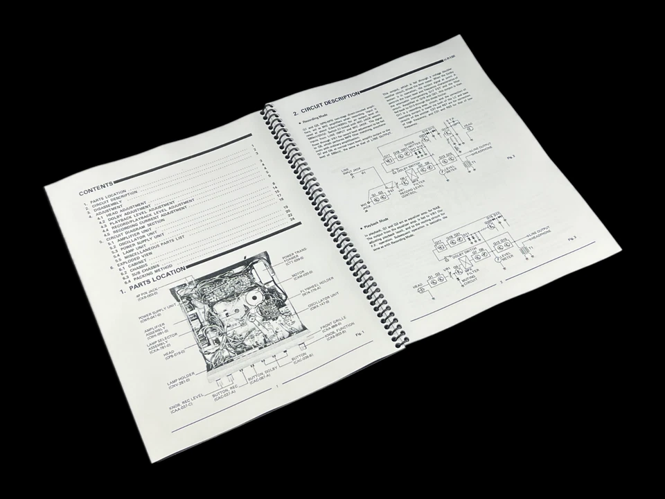 Pioneer H-R100 kcu Service Manual for 8 Track Home Stereo Reprint Copy - Image 2 of 3