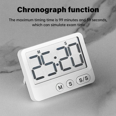 LCD Hour Minute Second Count Up Countdown Digital Kitchen Timer Loud Alarm
