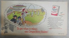 Post's Cereal Ad: Post's Grape-Nuts Flakes from 1950's Size: 7.5 x 15 inches