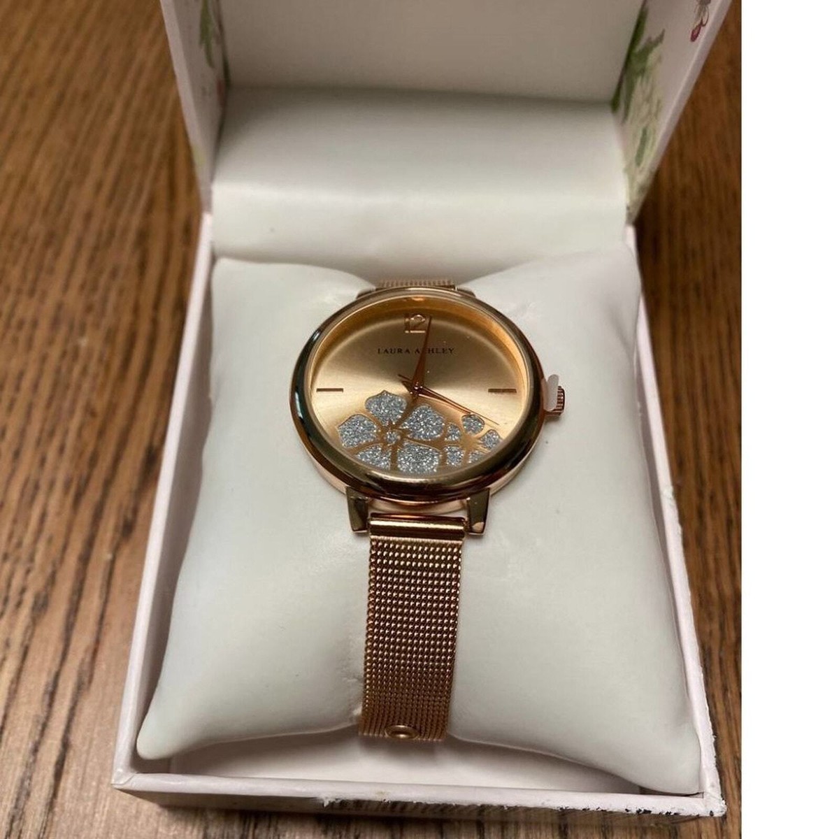Laura Ashley Rose Gold Mesh Floral Watch Laura Ashley Women main image 3