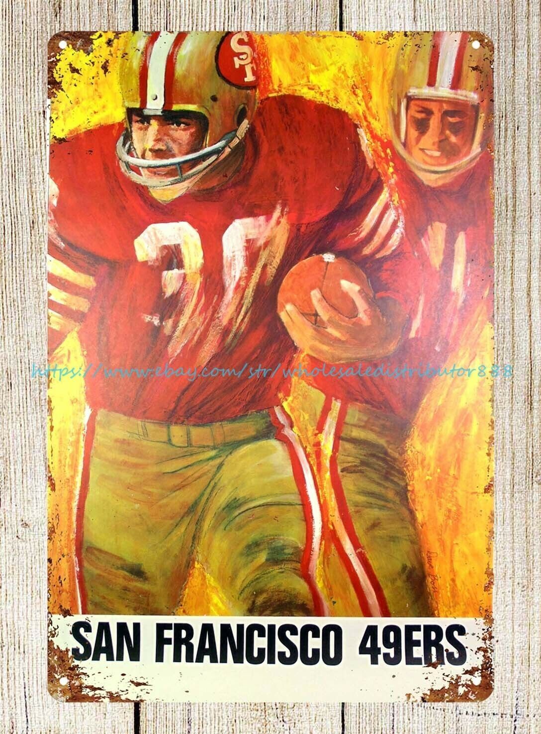 1960s American Football Vintage Tin Sign Unframed Wall Art