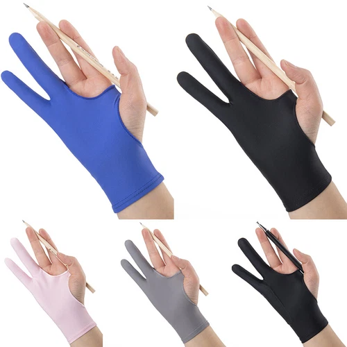 Zwei-Finger-Antifouling-Handschuh Zeichen- Und Stift-Grafiktablett-Pad Für ↑
