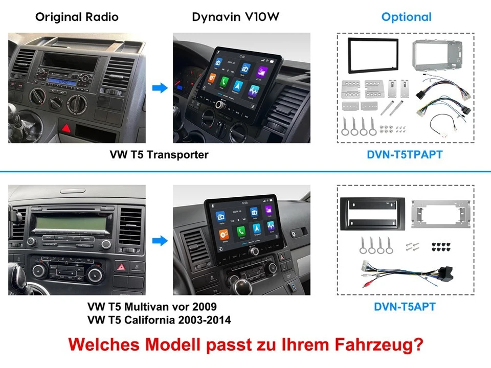 Dynavin D9-V10W Premium Flex 10" (DAB+ Autoradio Navi Bluetooth) für VW T5 +Golf - Bild 4 von 4