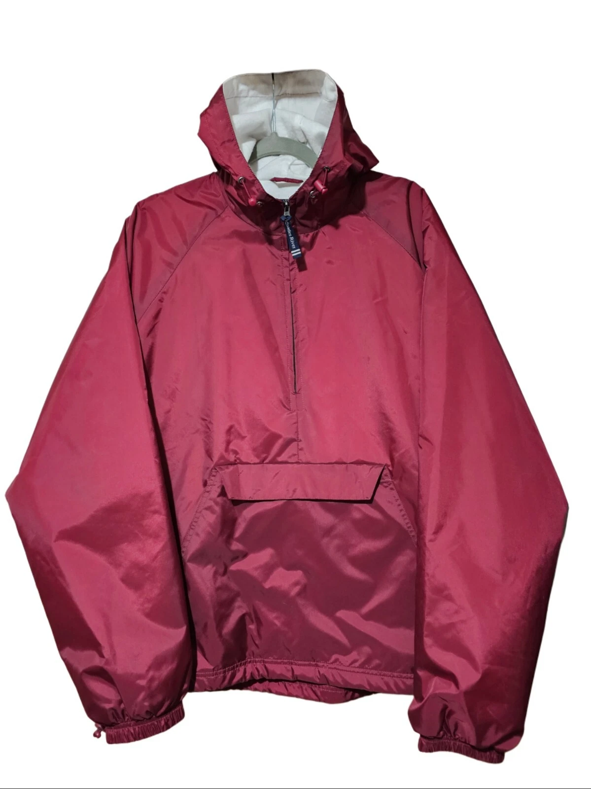 Unisex Large Burgundy Charles River pullover windbreaker/jacket