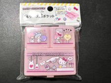 Sanrio Characters 3 Pocket Pill Case Japan Hello Kitty My Melody Cinnamon Roll