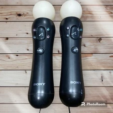 OEM Sony PlayStation PS3 Move Motion Controllers With Charge Straps CECH-ZCM1U