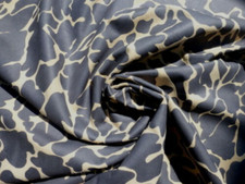 lambskin leather hide Charcoal Abstract Giraffe Pattern on Cream Suede