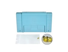 Super Nintendo SNES Light Blue Game Cartridge Shell Made in USA 