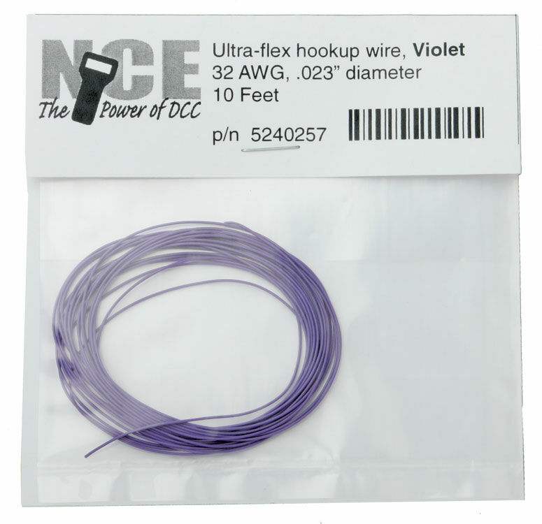 スイ(4) MLJ NCE Ultraflex Hook-Up 32AWG .023 Diameter Wire Violet/Purple 10