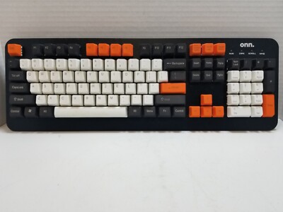 Onn Mechanical Gaming Keyboard With Blue Clicky Switches Halloween Theme Keycaps