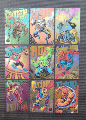 #ad #ad 1994 Marvel Universe Power Blast Rainbow 9 Card Complete Set $34.99