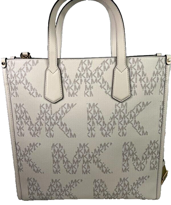 MICHAEL KORS MAPLE LARGE SIGNATURE LOGO TOTE VANILLA CREAM 
