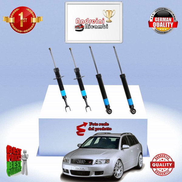 KIT 4 DÄMpfer Vorn + Hinten FÜR Audi A4 Avant 1.9 TDI 96KW VON 2003 BIS 2004 A05-image