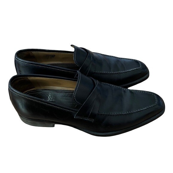 DI Bianco Mens Genuine leather Loafers Size 8 Black Dress  display picture 1