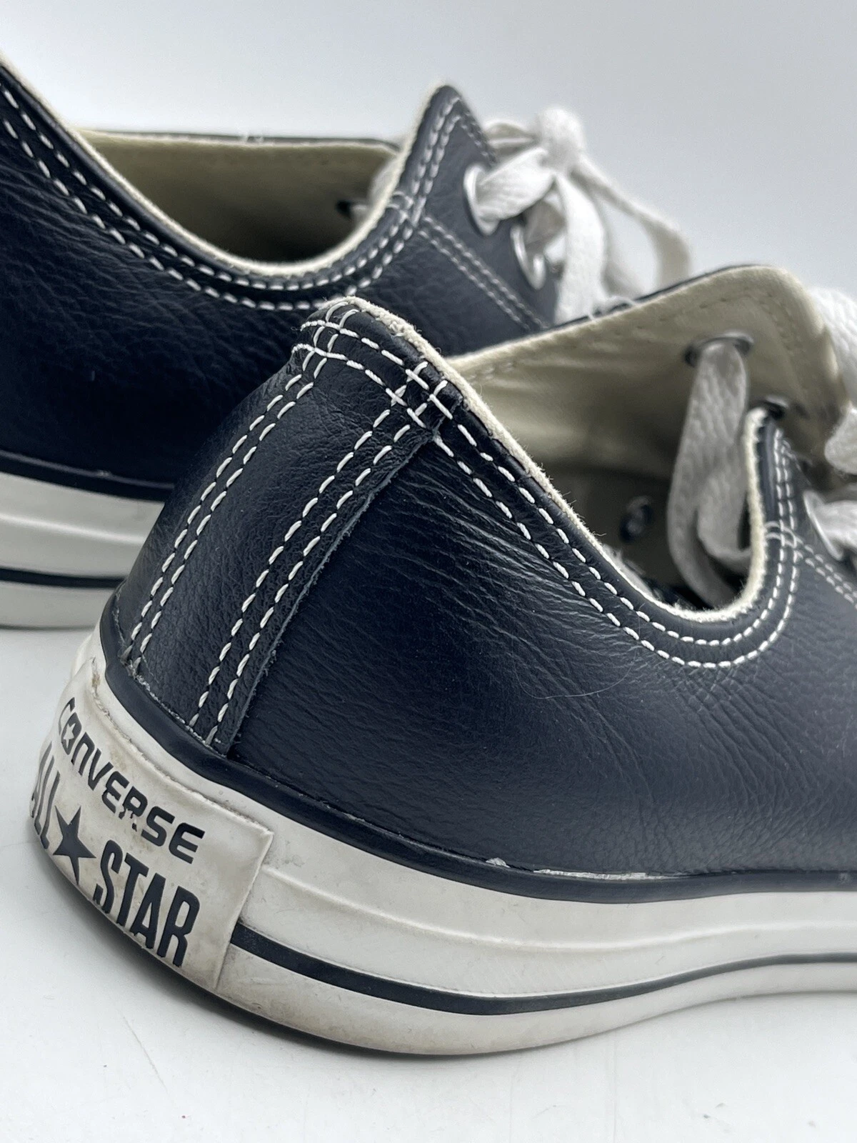 Scarpe in bue Converse 107348 Chuck Taylor All Star in pelle testurizzata nere taglia 8 da uomo