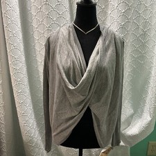 Lululemon Iconic Wrap Sweater Sz 4 Heathered Medium  Light Grey Women  s